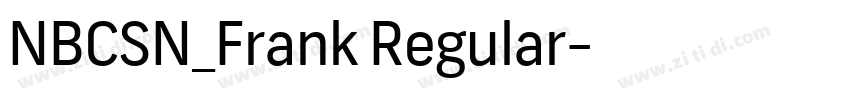 NBCSN_Frank Regular字体转换